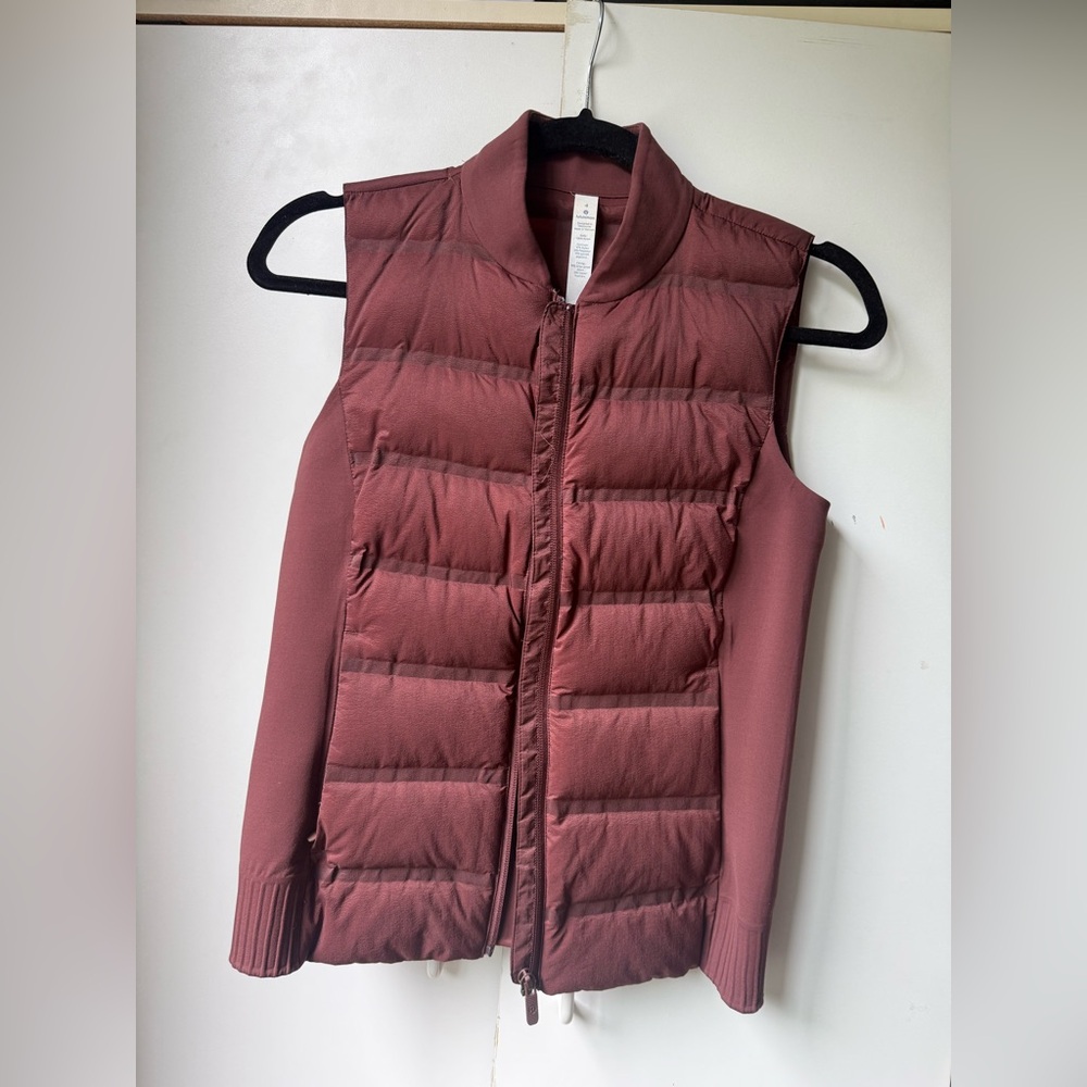Women's Burgundy Puffer Vest